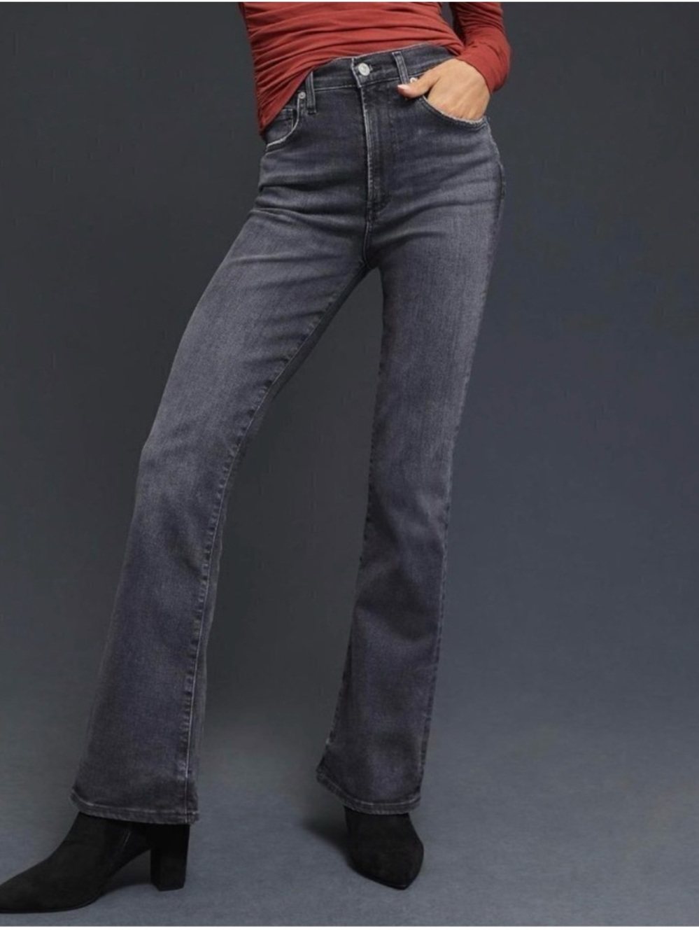 Citizens of Humanity Lilah High-Rise Bootcut Jeans in Caviar size 26 NWT
